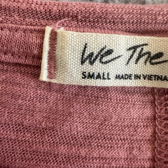 Free People Natasha Top Ruched Long Sleeve Round Neck Blush Pink - Picture 4 of 10